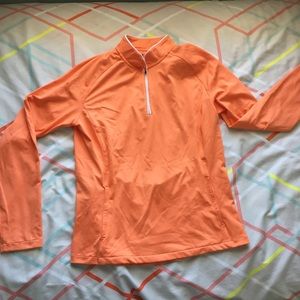 Orange Under Armour Quarter ZIP